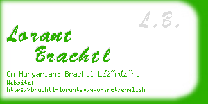 lorant brachtl business card